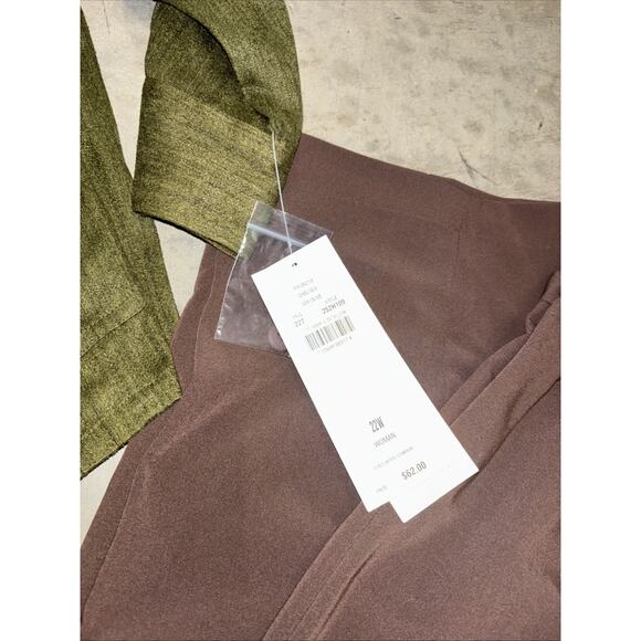 Vtg 90s NWT KORET green Top And Pants Combo W/extra Pair Of Pants 22W - Picture 5 of 9